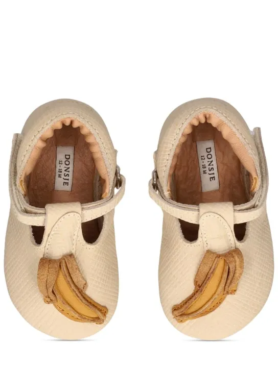Donsje   Banana leather pre-walker shoes 