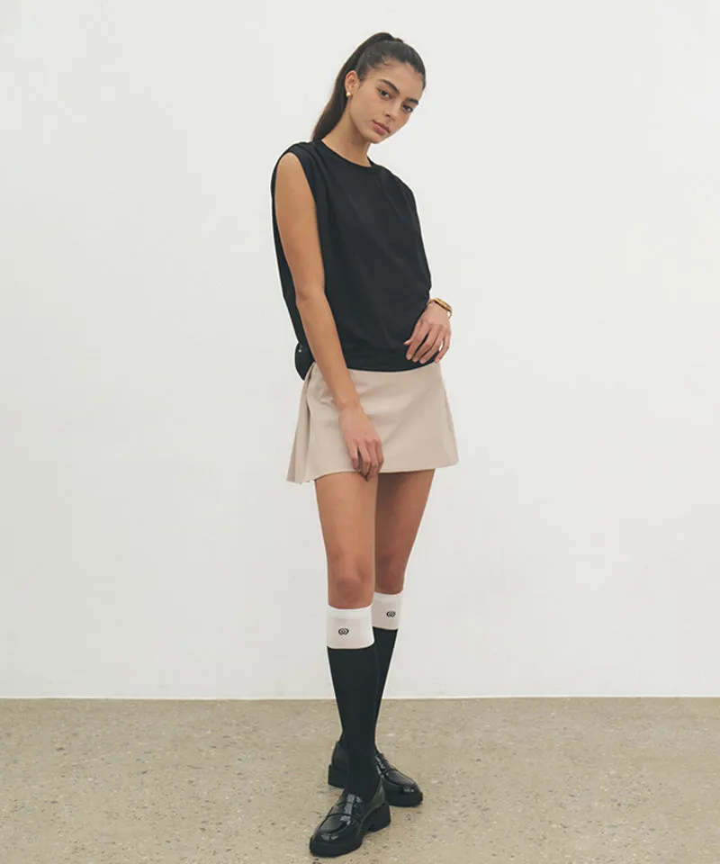 FORDI Color block Symbol Knee Socks - Black/White