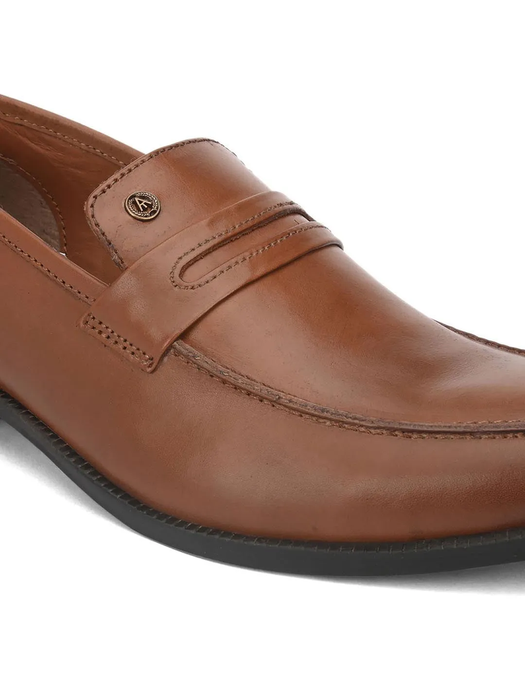 Genuine Leather Tan Brown Office/ Dress Formal Slip On Shoes