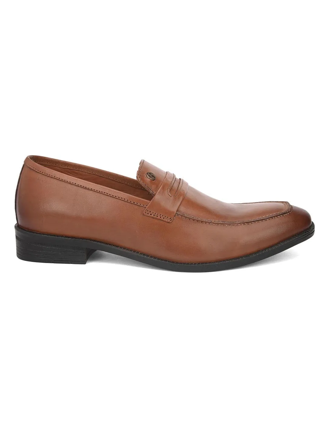 Genuine Leather Tan Brown Office/ Dress Formal Slip On Shoes