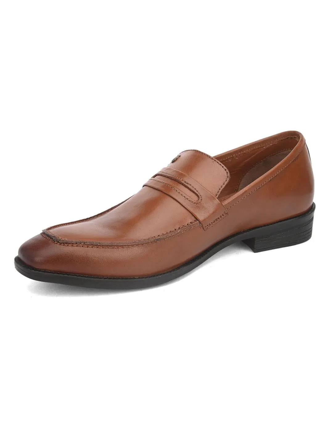 Genuine Leather Tan Brown Office/ Dress Formal Slip On Shoes