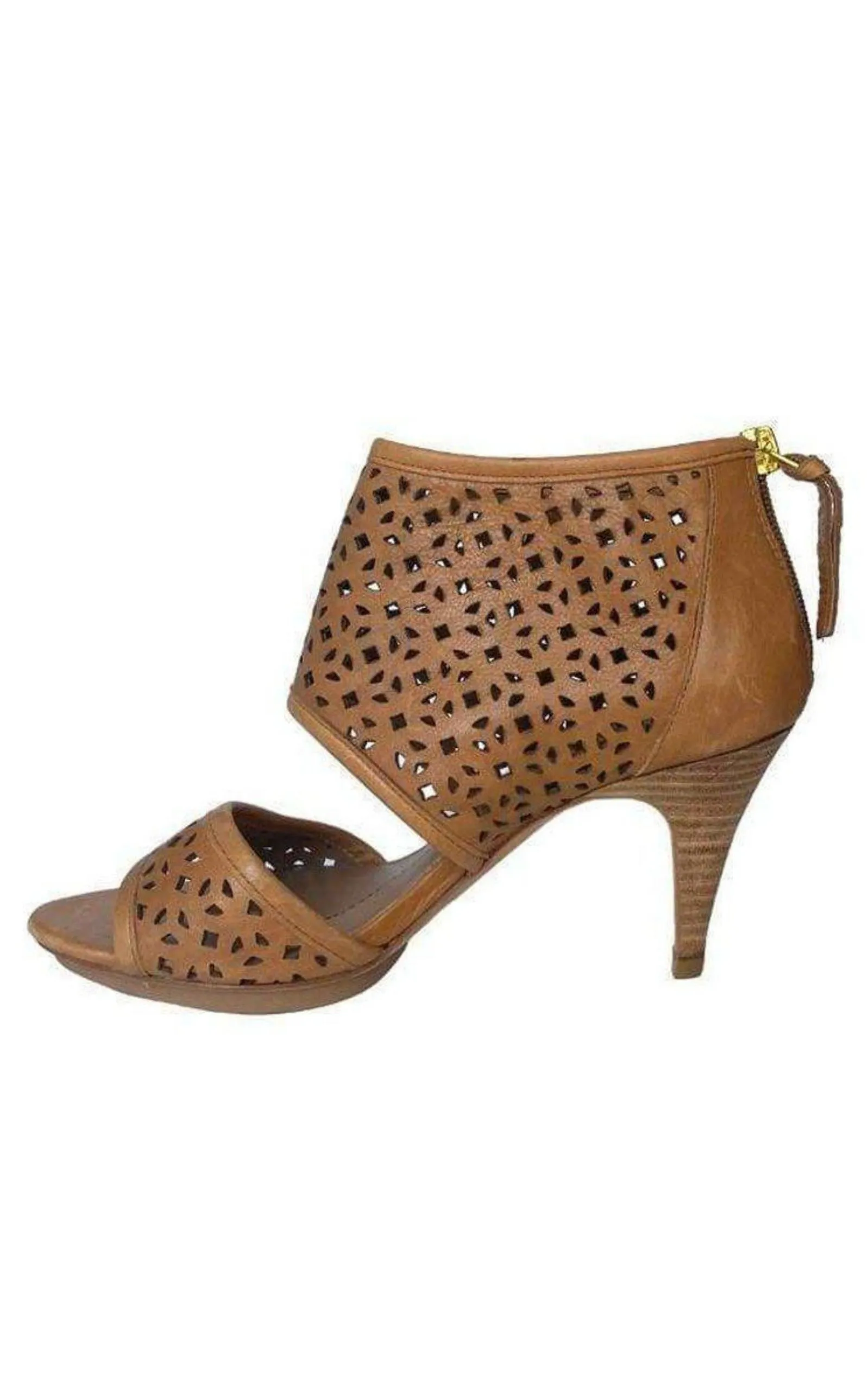 Ma-Helena Peep Toe Leather Sandal Shoes