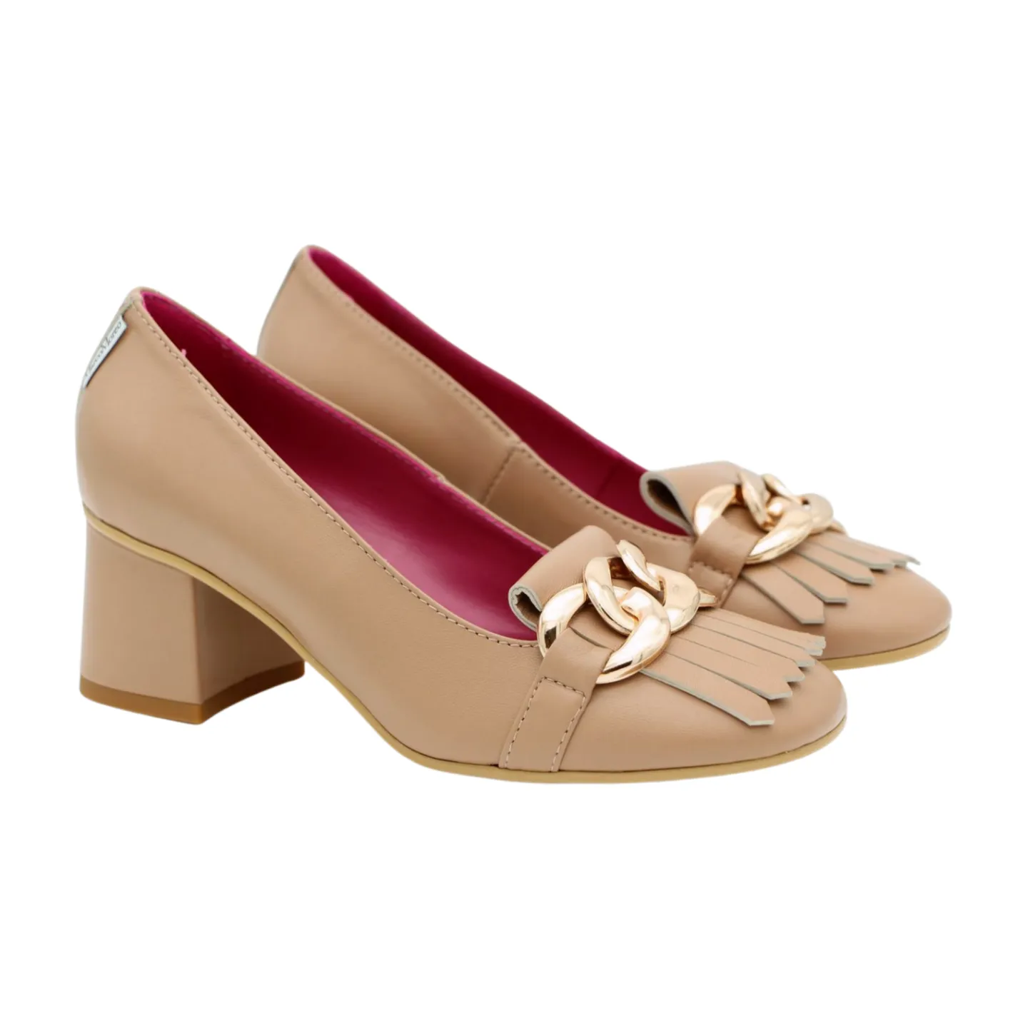 Marco Moreo JOANNA Camel Leather Heeled Loafer E4291