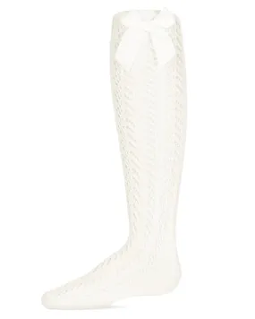 MeMoi Crochet Bow Knee High