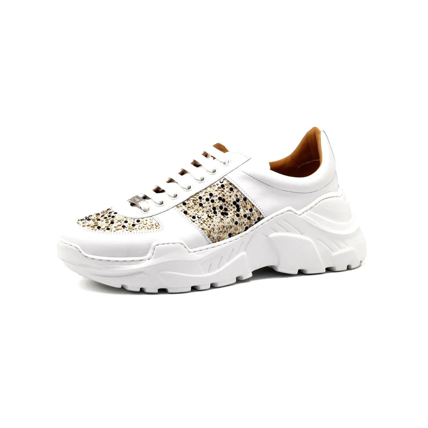 Mister Katea 39190 Men's Shoes White Suede / Calf-Skin Leather Sneakers (MIS1135)