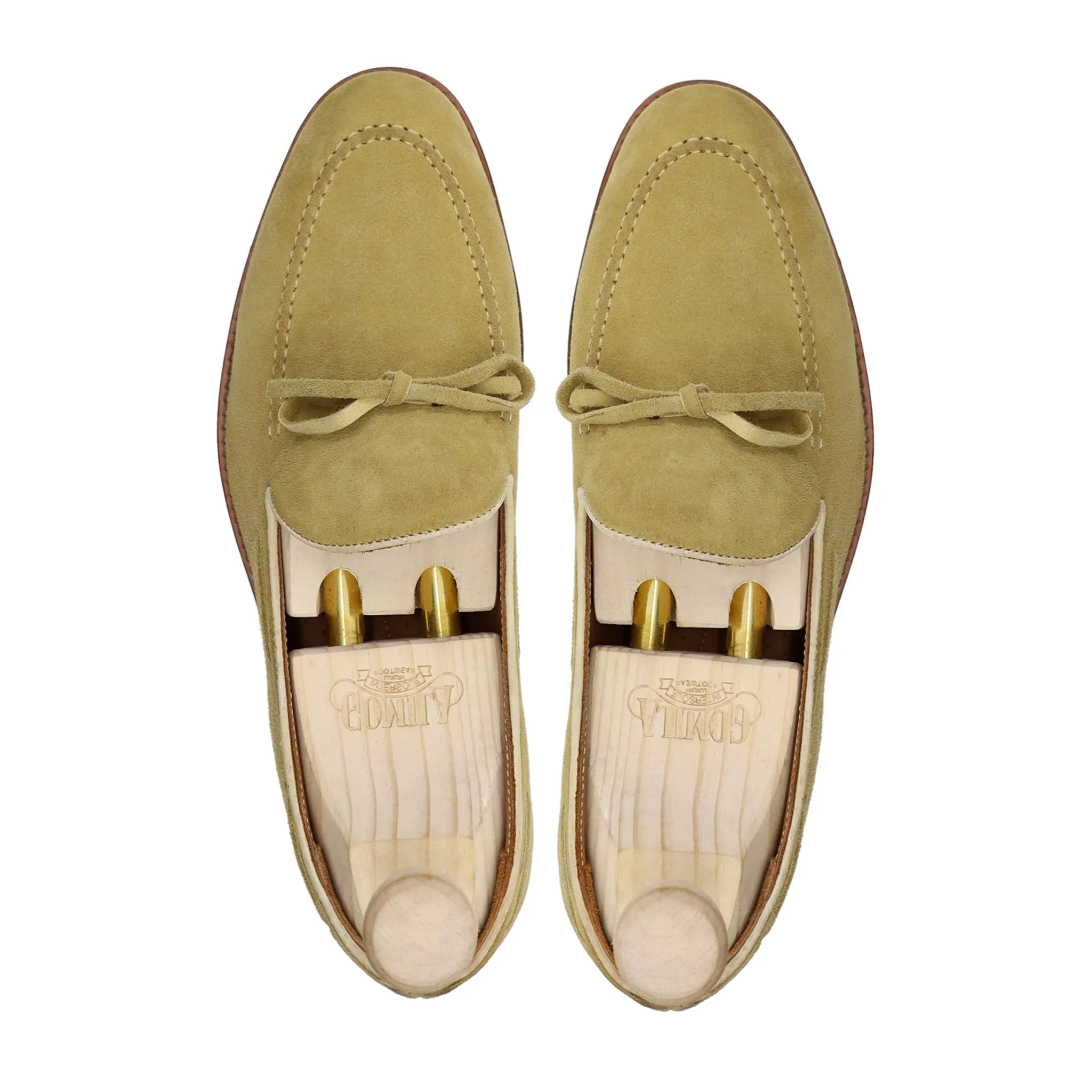 Soncic - Men's Tan Kid Suede Loafer