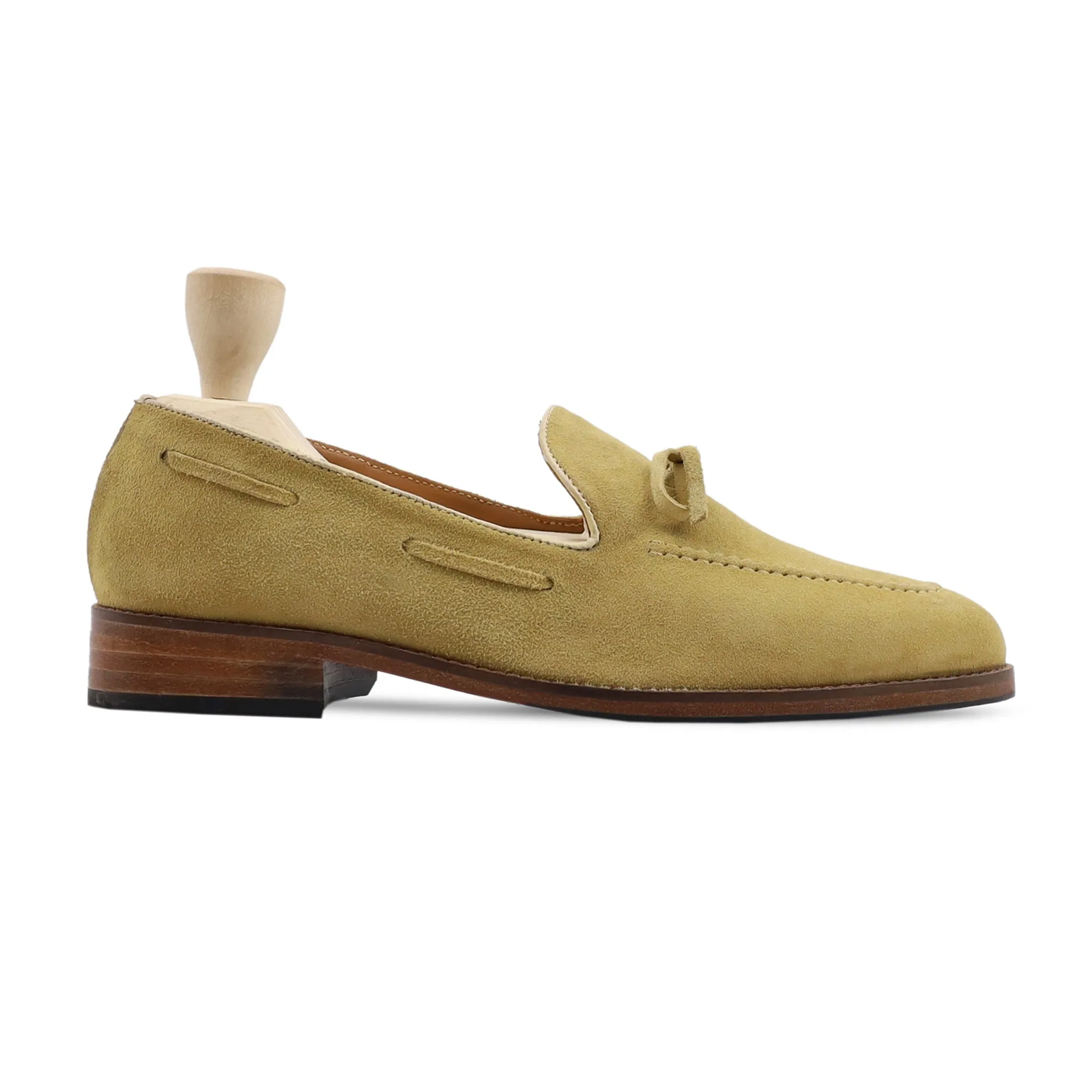 Soncic - Men's Tan Kid Suede Loafer