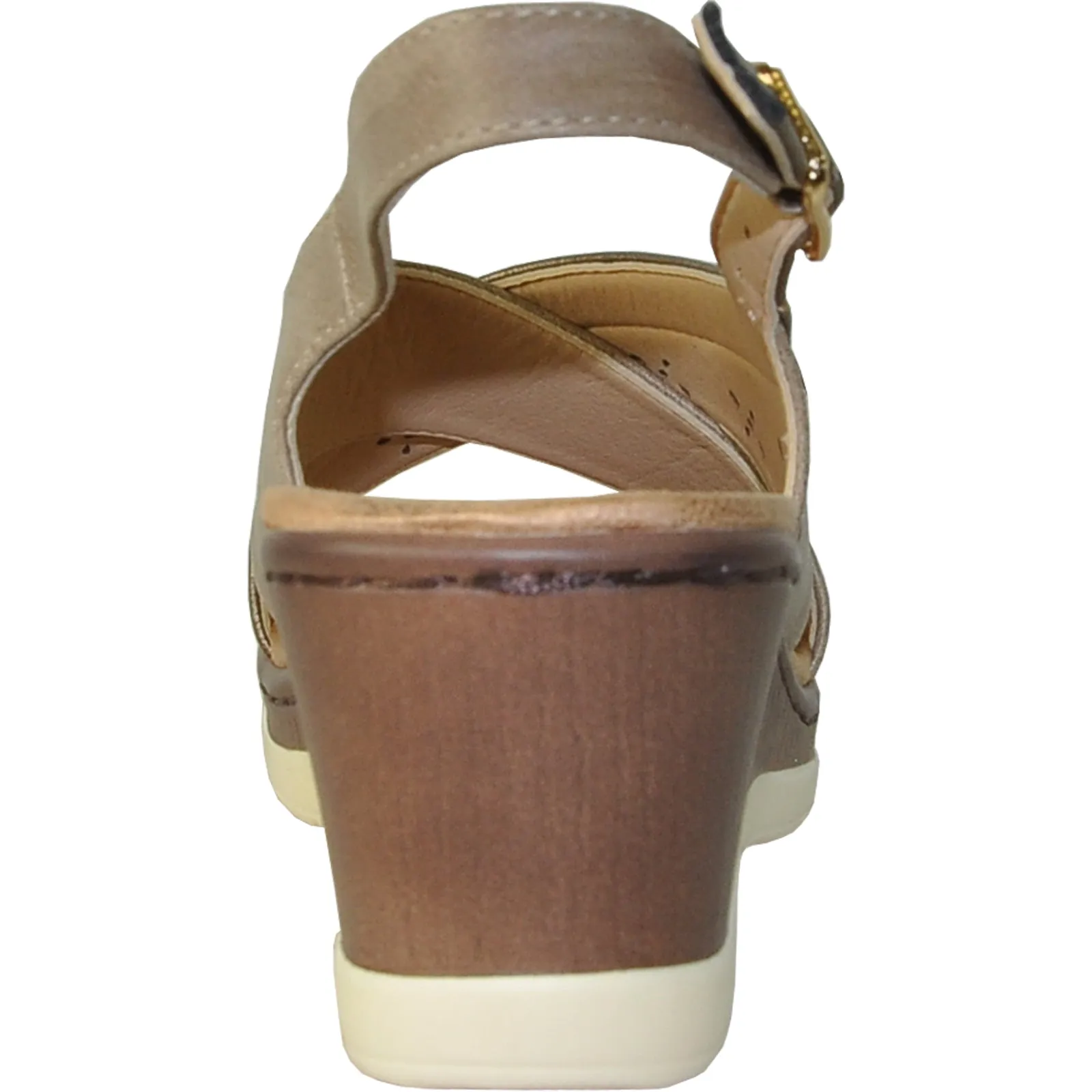 VANGELO Women Sandal PARKER Wedge Sandal Taupe