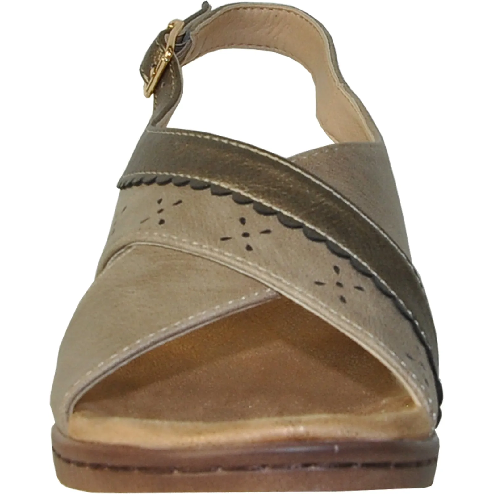 VANGELO Women Sandal PARKER Wedge Sandal Taupe
